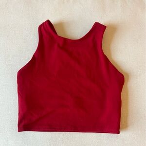 Athlete XS red cropped workout top